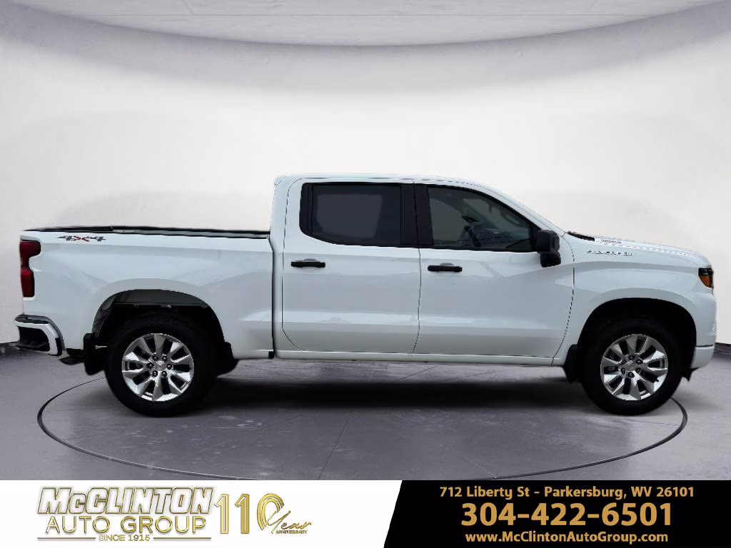 2026 Summit White Chevrolet Silverado Custom 4X4 Truck