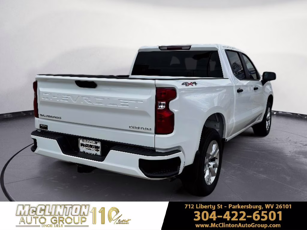 2026 Summit White Chevrolet Silverado Custom 4X4 Truck