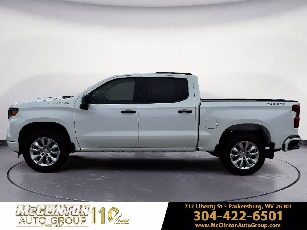 2026 Summit White Chevrolet Silverado Custom 4X4 Truck