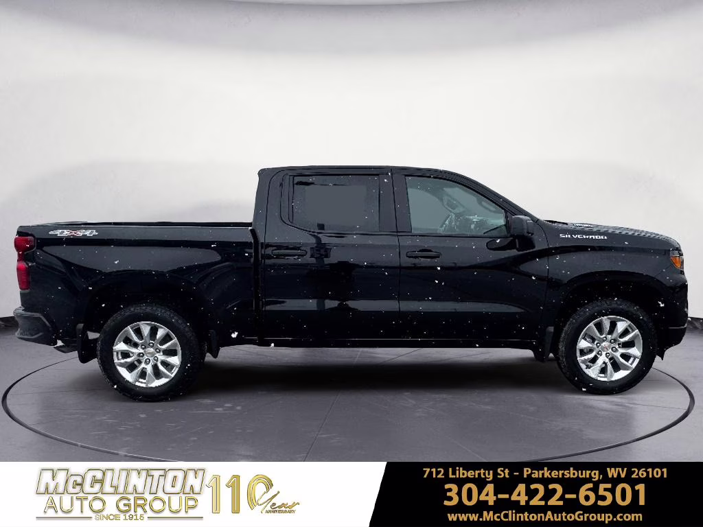 2026 Black Chevrolet Silverado Custom 4X4 Truck