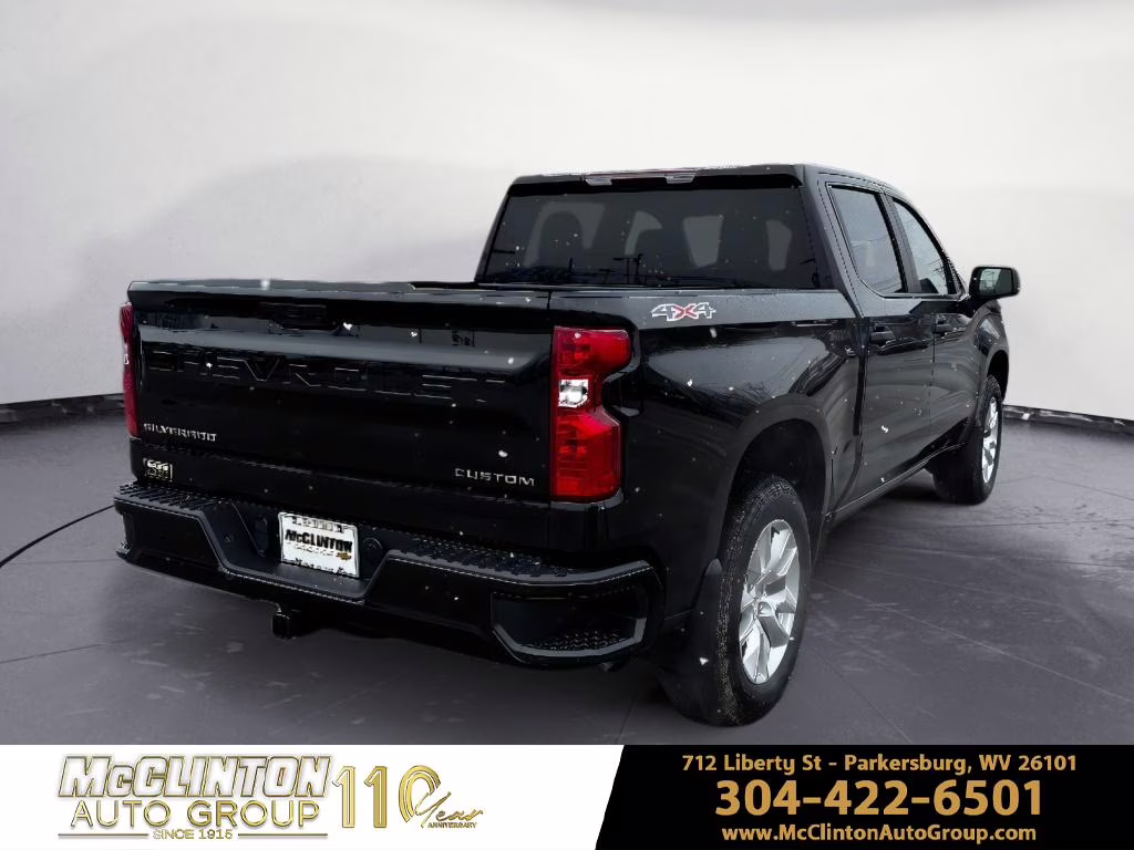 2026 Black Chevrolet Silverado Custom 4X4 Truck