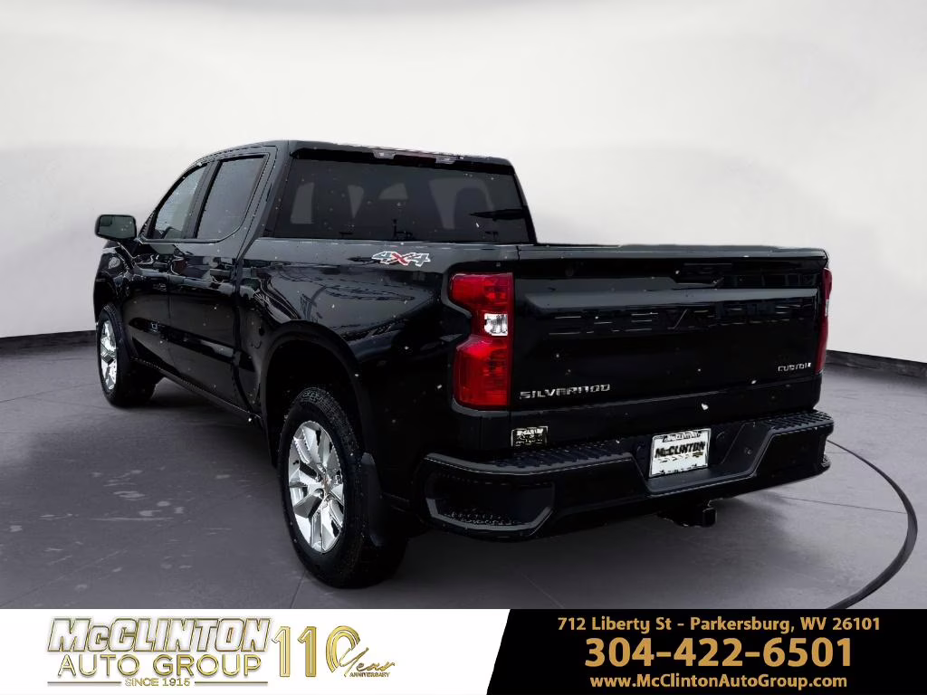 2026 Black Chevrolet Silverado Custom 4X4 Truck