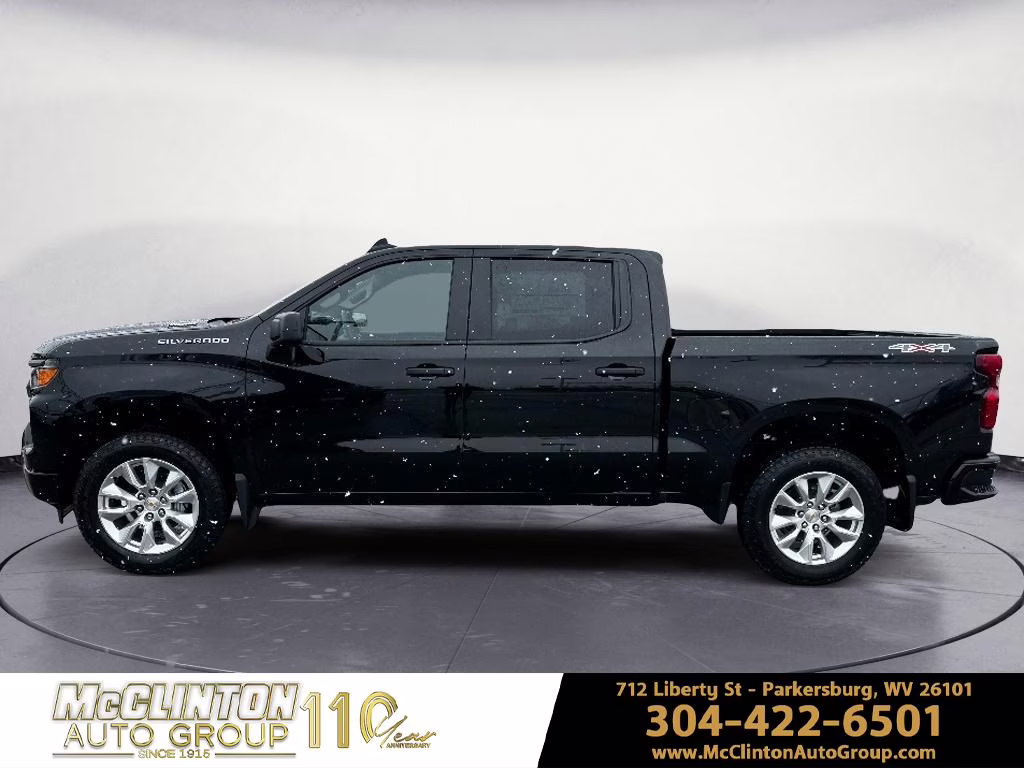 2026 Black Chevrolet Silverado Custom 4X4 Truck