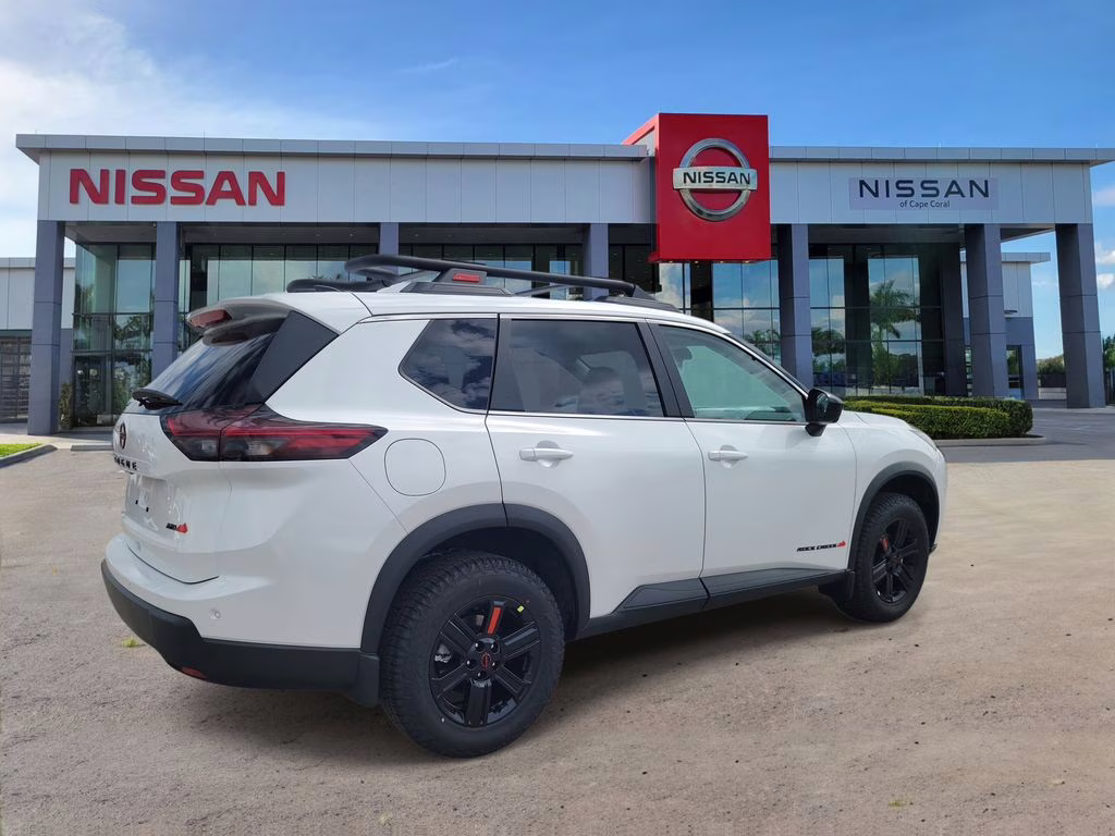 2026 Everest White Pearl Tricoat Nissan Rogue Rock Creek AWD SUV