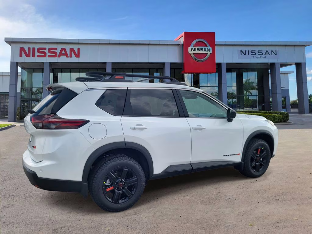 2026 Everest White Pearl Tricoat Nissan Rogue Rock Creek AWD SUV