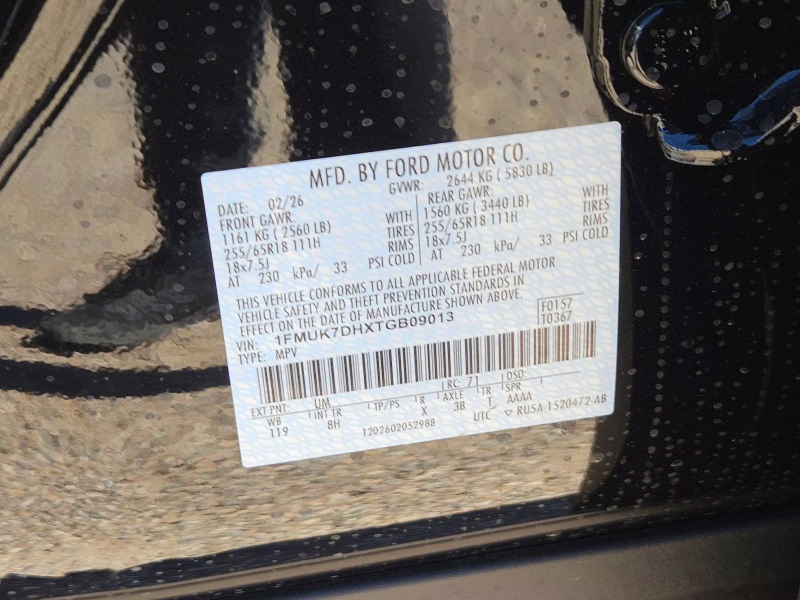 2026 Black Metallic Ford Explorer Active RWD SUV