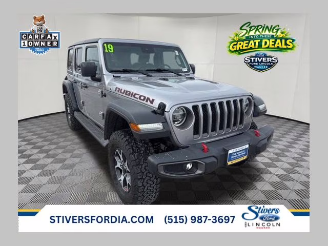 2019 Billet Silver Metallic Clearcoat Jeep Wrangler Unlimited Rubicon 4X4 SUV