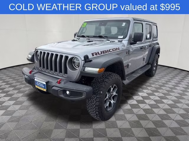 2019 Billet Silver Metallic Clearcoat Jeep Wrangler Unlimited Rubicon 4X4 SUV