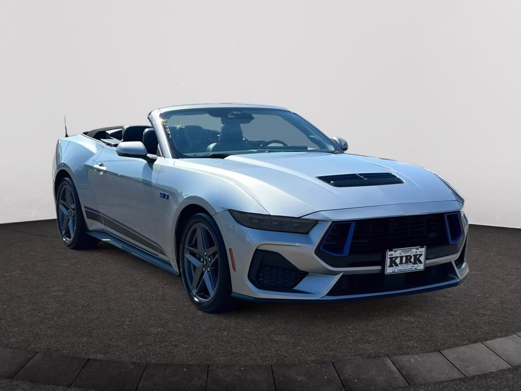 2025 Iconic Silver Metallic Ford Mustang GT Premium RWD Convertible