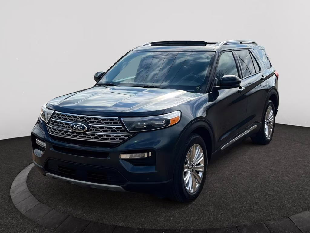 2023 Stone Blue Metallic Ford Explorer Limited RWD SUV