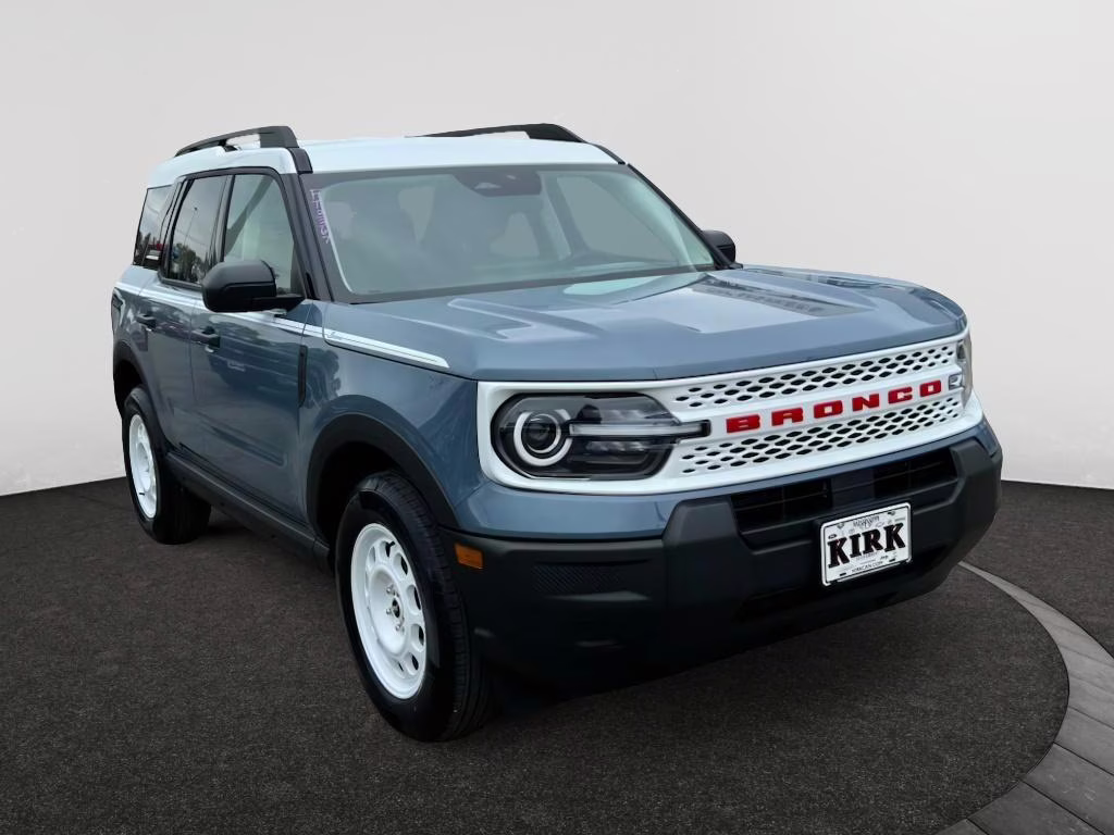2025 Azure Gray Metallic Tri-Coat Ford Bronco Sport Heritage 4X4 SUV