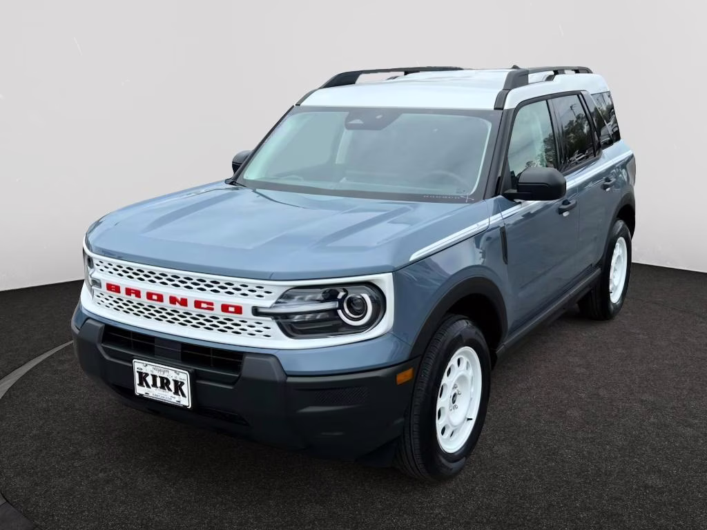 2025 Azure Gray Metallic Tri-Coat Ford Bronco Sport Heritage 4X4 SUV