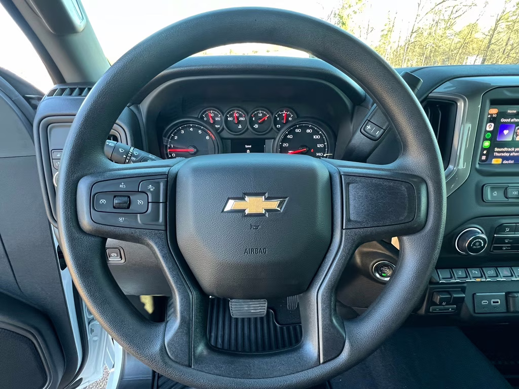 2025 Summit White Chevrolet Silverado Custom RWD Truck