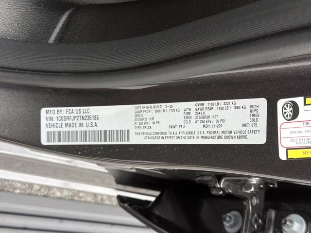 2026 Granite Crystal Metallic Clearcoat Ram 1500 Laramie 4X4 Truck