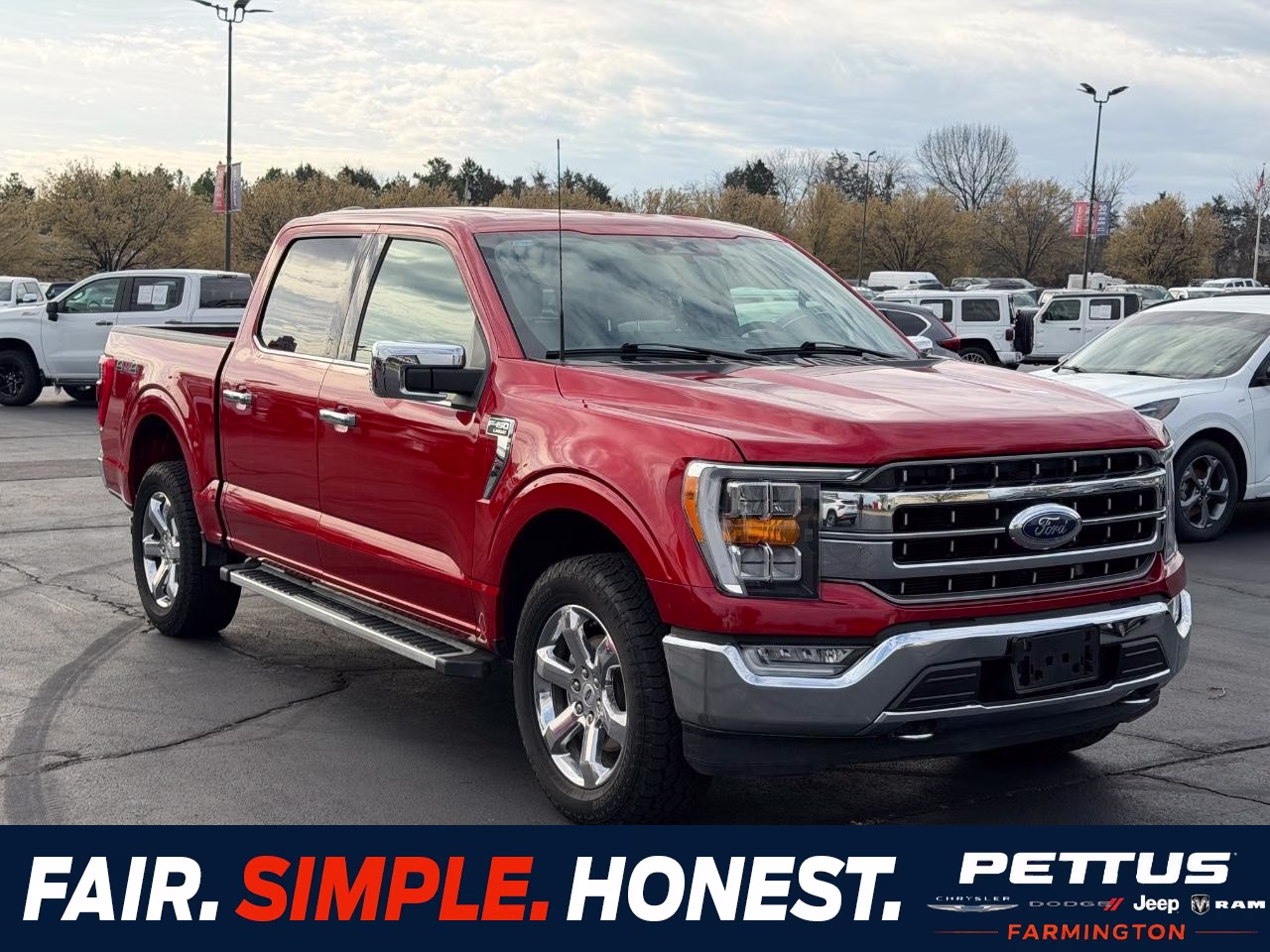 2023 Hot Pepper Red Metallic Tinted Clearcoat Ford F-150 Lariat 4X4 Truck