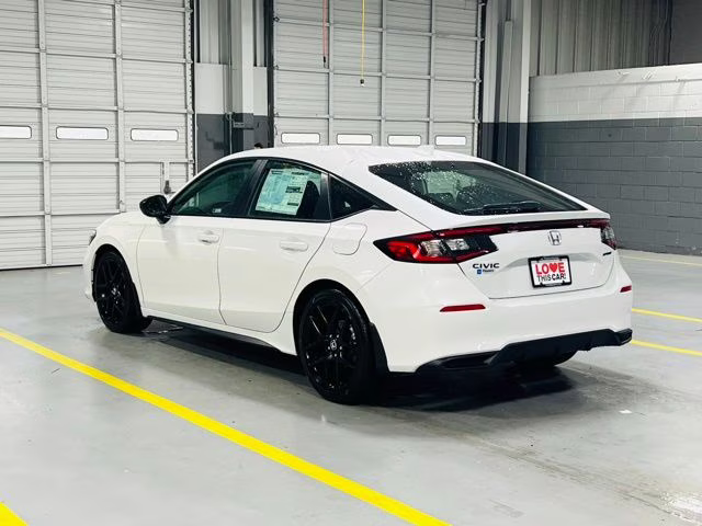 2026 Platinum White Pearl Honda Civic Sport FWD Hatchback