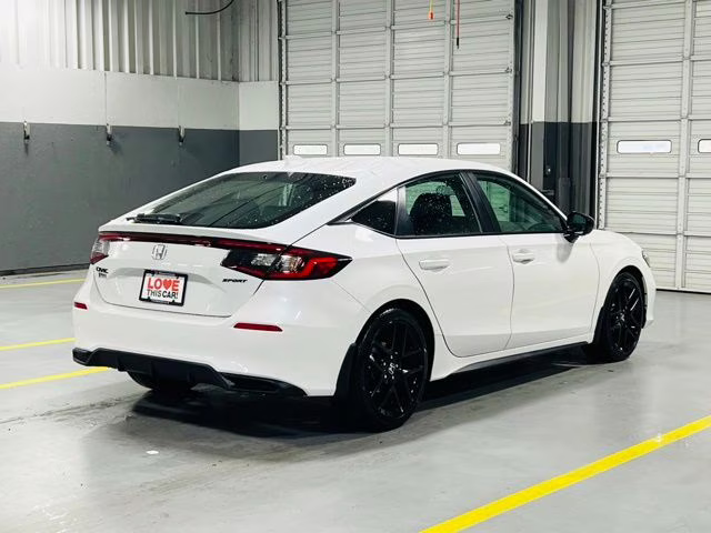 2026 Platinum White Pearl Honda Civic Sport FWD Hatchback
