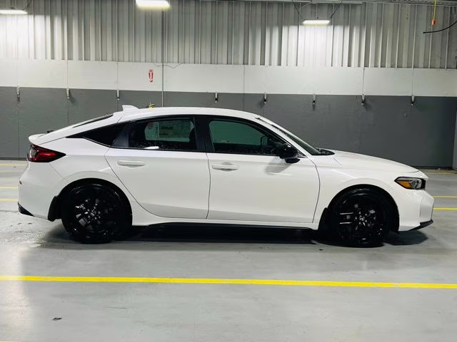 2026 Platinum White Pearl Honda Civic Sport FWD Hatchback