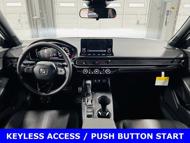 2026 Platinum White Pearl Honda Civic Sport FWD Hatchback