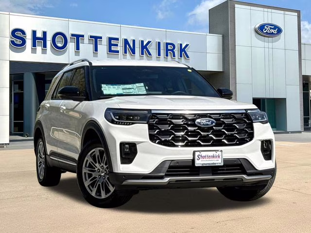 2026 White Ford Explorer Platinum RWD SUV