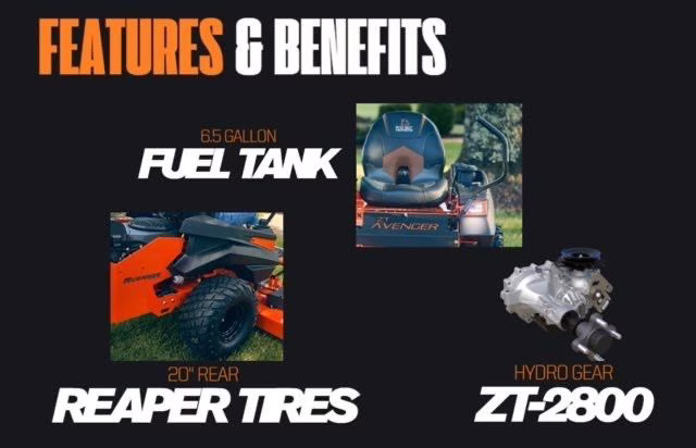 2026 Orange Bad Boy ZT Avenger 54 Kawasaki FR691 23HP