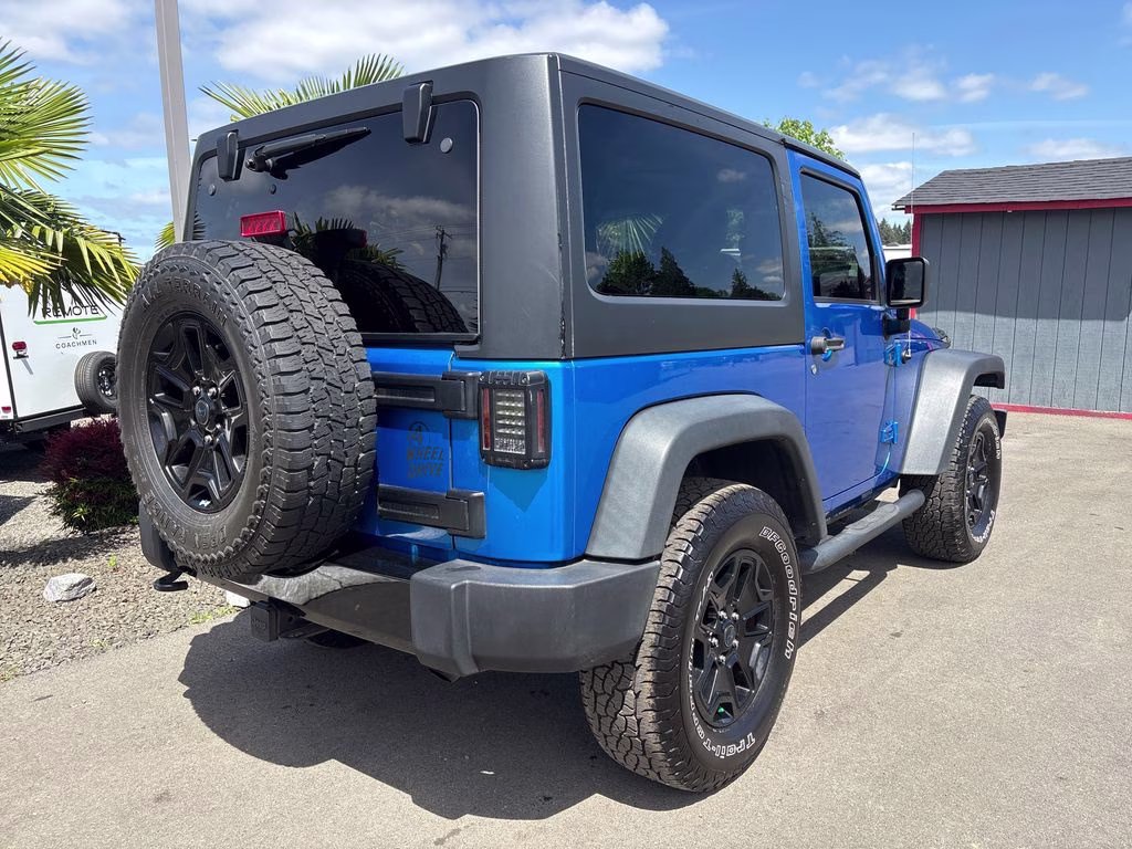 2015 Hydro Blue Pearl Coat Jeep Wrangler Willys Wheeler 4X4 SUV