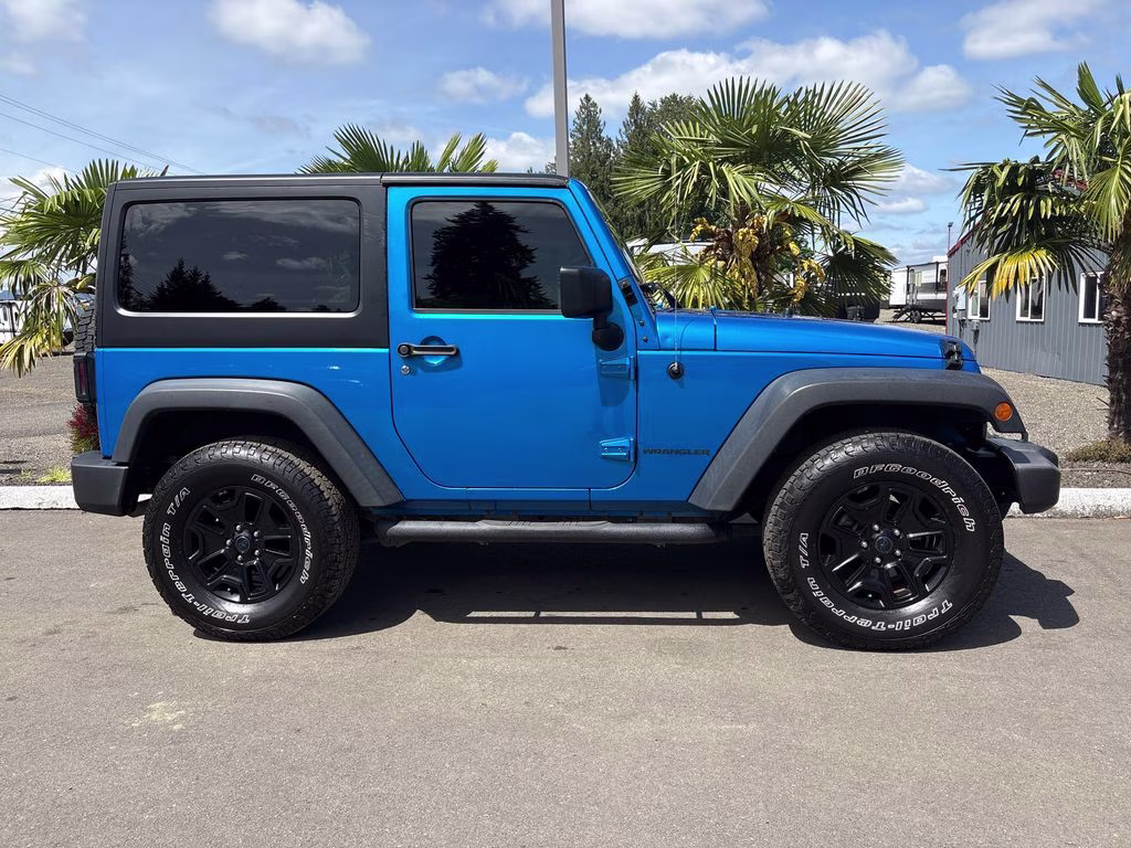 2015 Hydro Blue Pearl Coat Jeep Wrangler Willys Wheeler 4X4 SUV