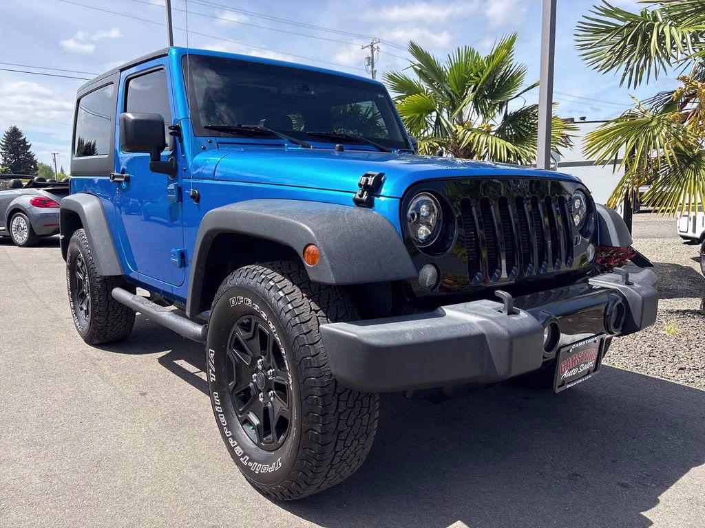 2015 Hydro Blue Pearl Coat Jeep Wrangler Willys Wheeler 4X4 SUV