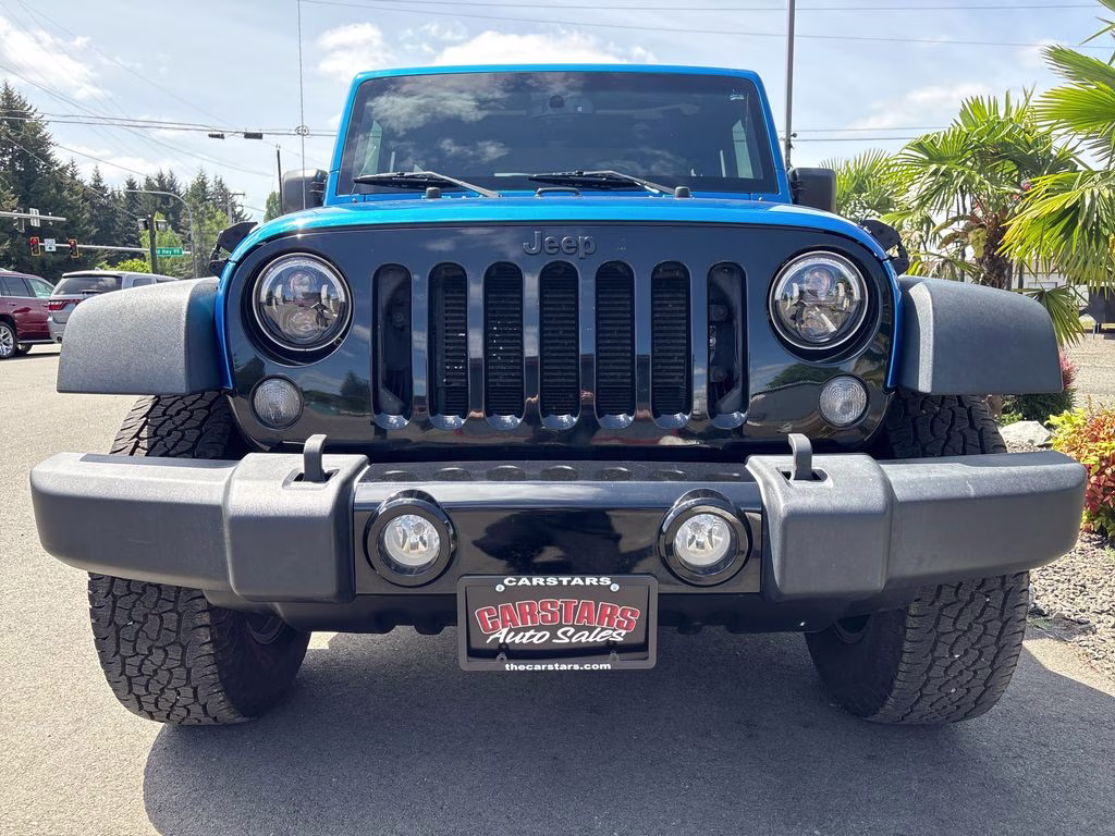 2015 Hydro Blue Pearl Coat Jeep Wrangler Willys Wheeler 4X4 SUV