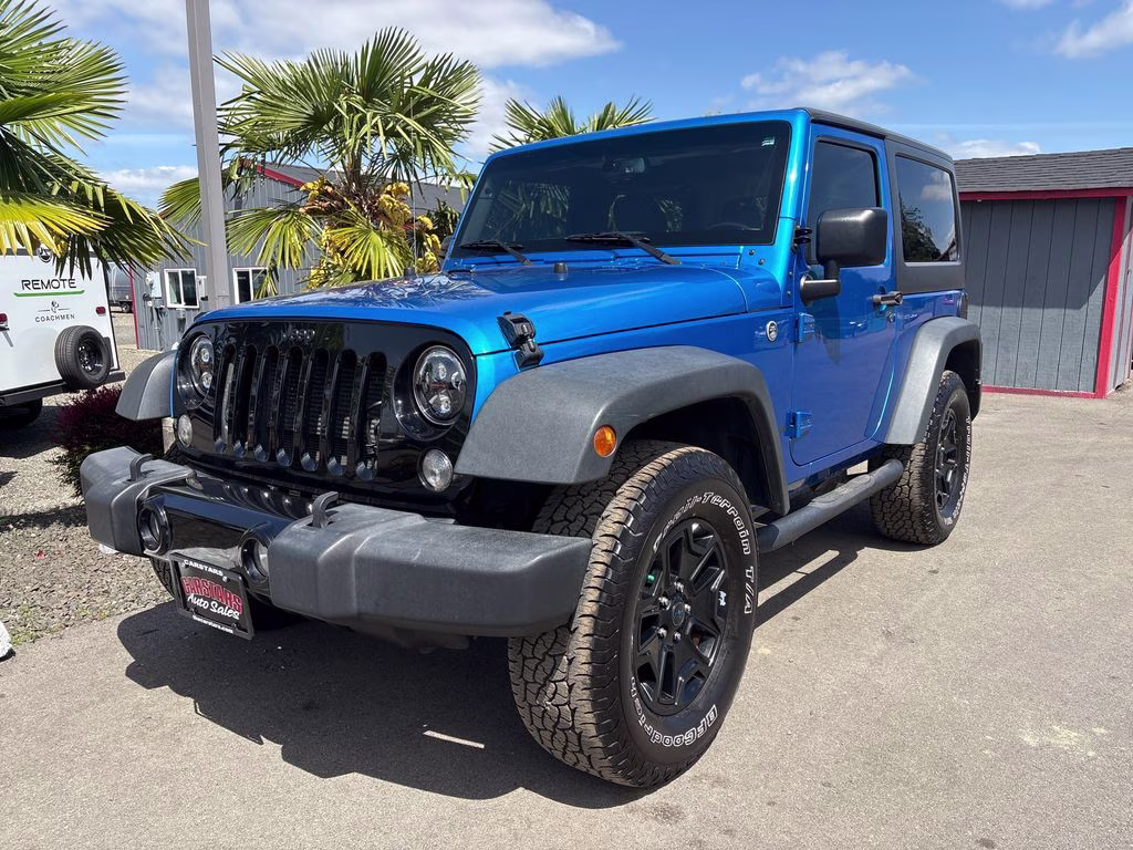 2015 Hydro Blue Pearl Coat Jeep Wrangler Willys Wheeler 4X4 SUV