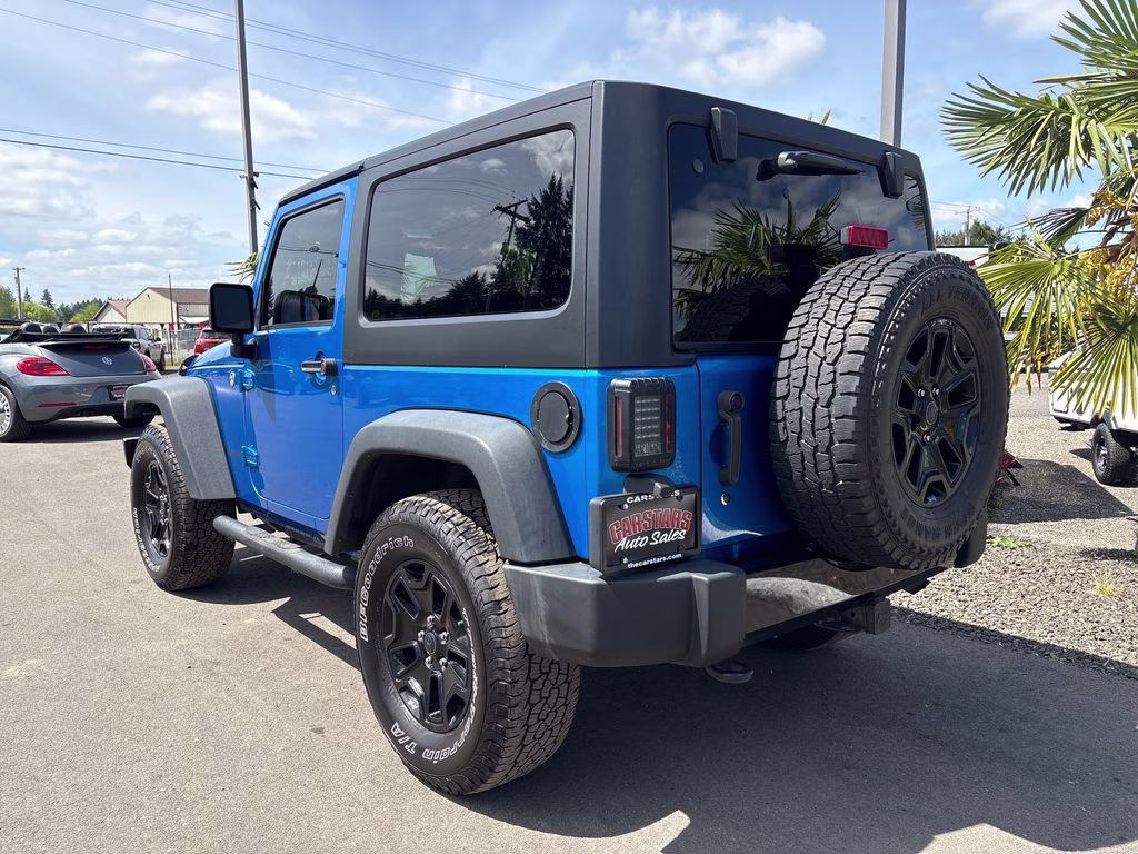 2015 Hydro Blue Pearl Coat Jeep Wrangler Willys Wheeler 4X4 SUV