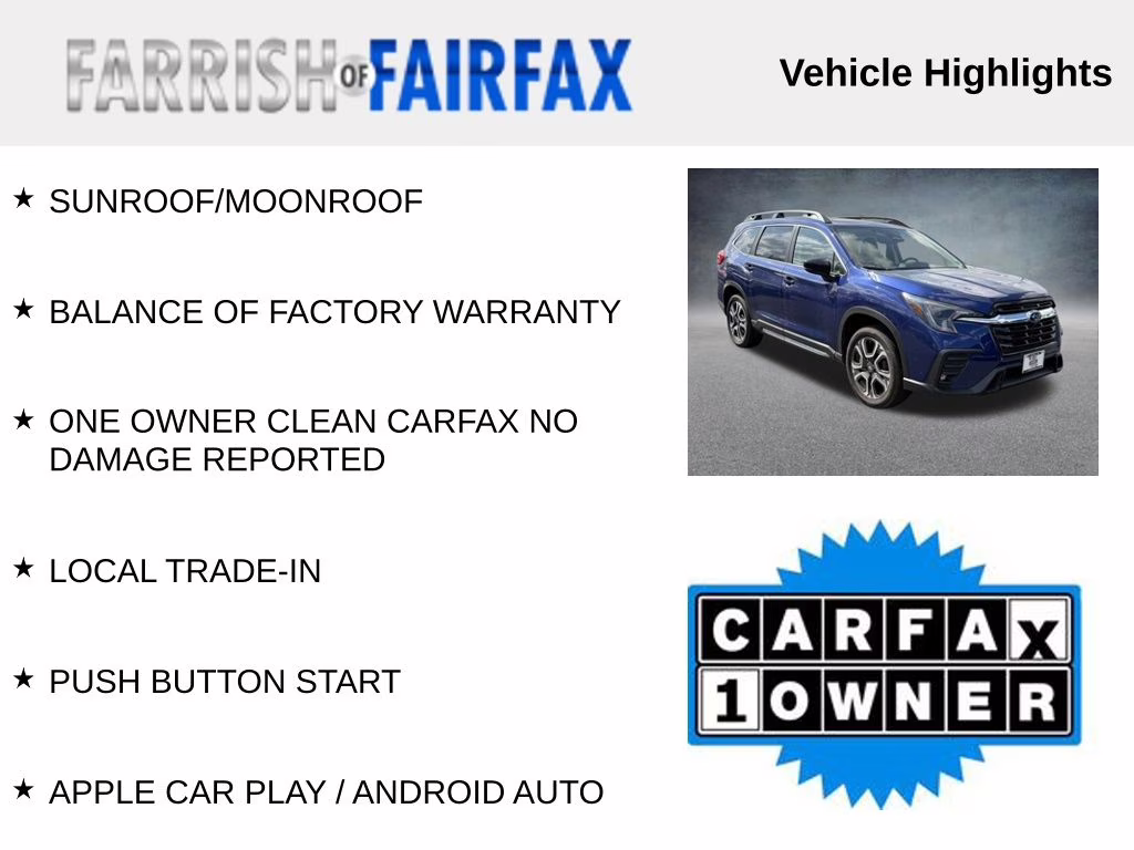 2026 Sapphire Blue Pearl Subaru Ascent Limited AWD SUV