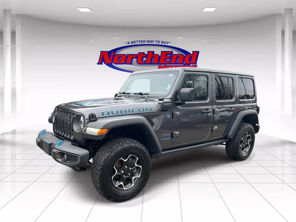 2021 Granite Crystal Metallic Clearcoat Jeep Wrangler Unlimited Rubicon 4xe 4X4 SUV