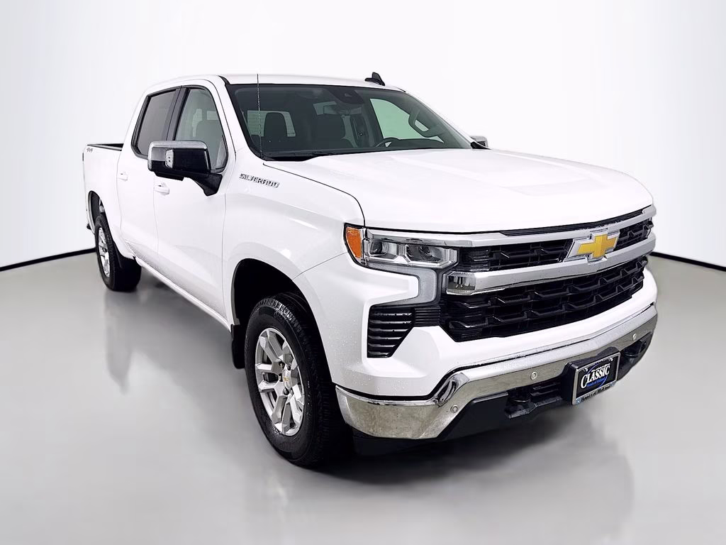 2025 Summit White Chevrolet Silverado 1500 LT 4X4 Truck