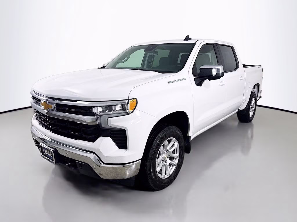 2025 Summit White Chevrolet Silverado 1500 LT 4X4 Truck