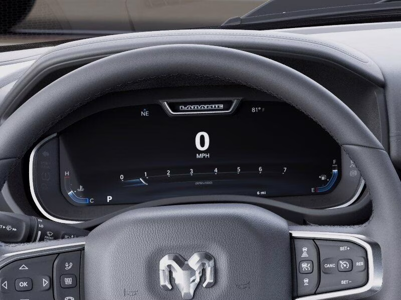 2026 Diamond Black Crystal Pearl Coat Ram 1500 1500 Laramie Crew Cab 4x4 5'7' Box 4X4 Truck