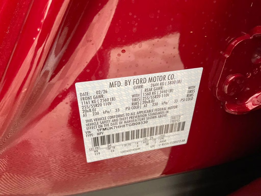 2026 Red Metallic Ford Explorer Platinum RWD SUV