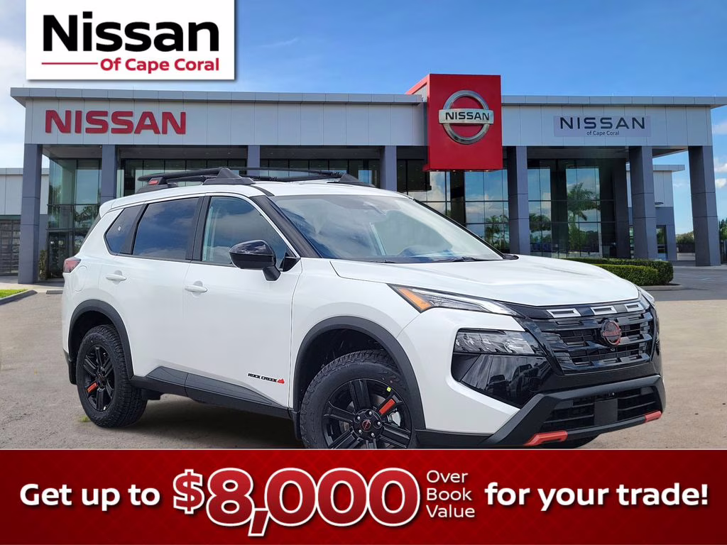 2026 Everest White Pearl Tricoat Nissan Rogue Rock Creek AWD SUV