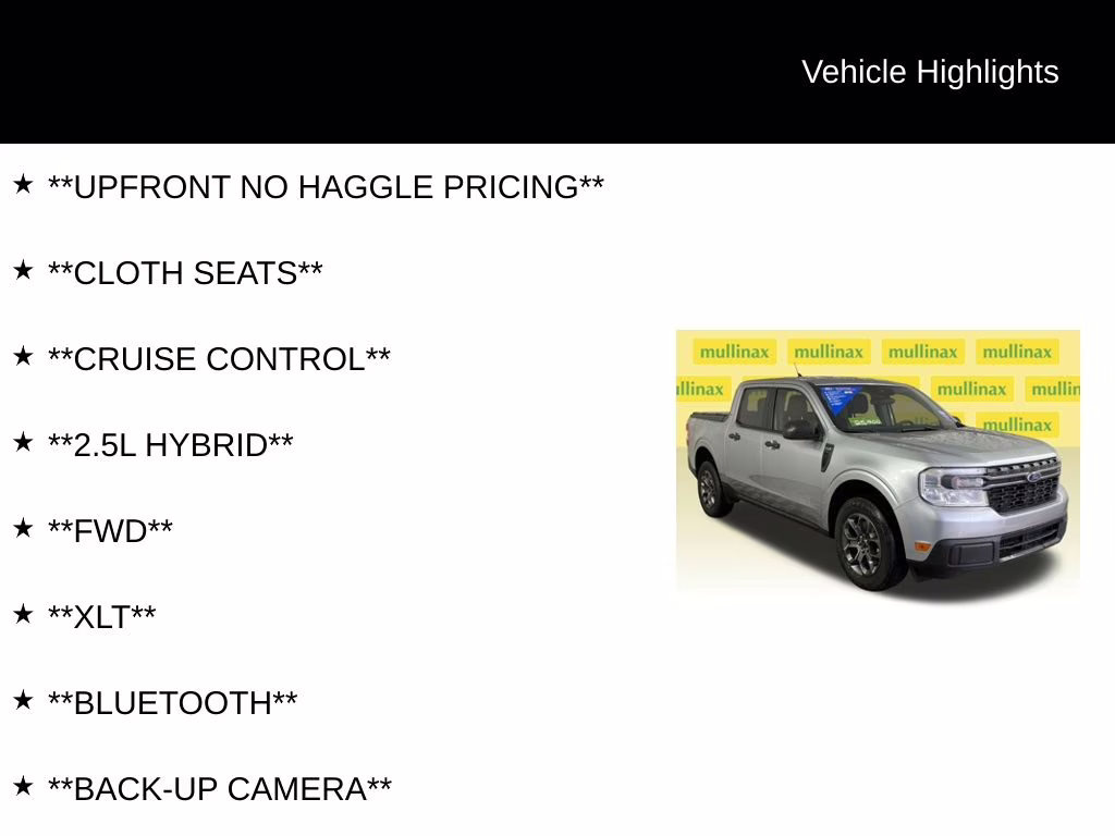 2024 Silver Metallic Ford Maverick XLT FWD Truck