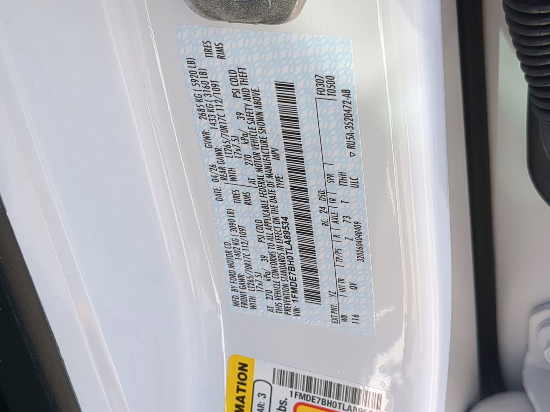 2026 Oxford White Ford Bronco Big Bend 4X4 Convertible