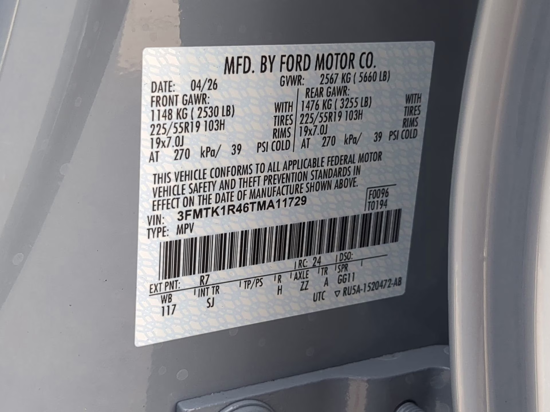 2026 Glacier Gray Metallic Tricoat Ford Mustang Mach-E Select RWD SUV