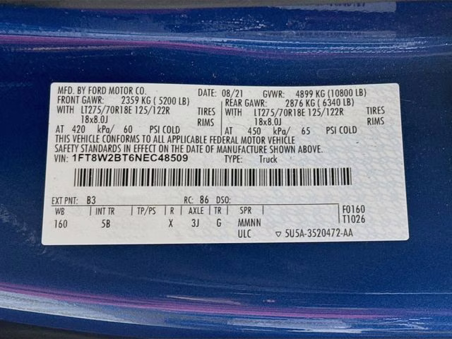 2022 Blue Metallic Ford Super Duty F-250 SRW Lariat Shelby Baja Truck 4X4 Truck