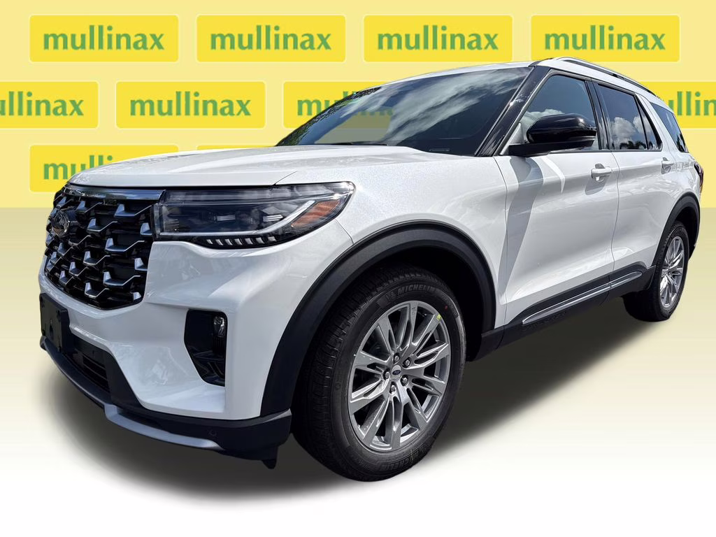 2026 Star White Metallic TC Ford Explorer Platinum RWD SUV