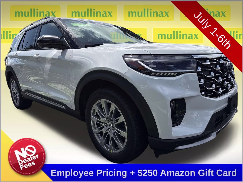 2026 Star White Metallic TC Ford Explorer Platinum RWD SUV