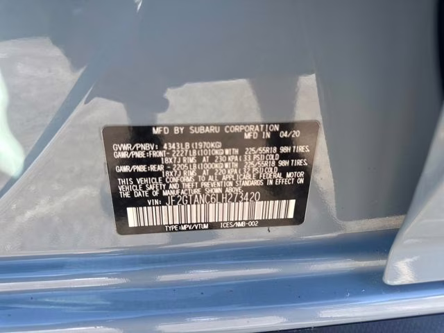 2020 Cool Gray Khaki Subaru Crosstrek Limited AWD SUV