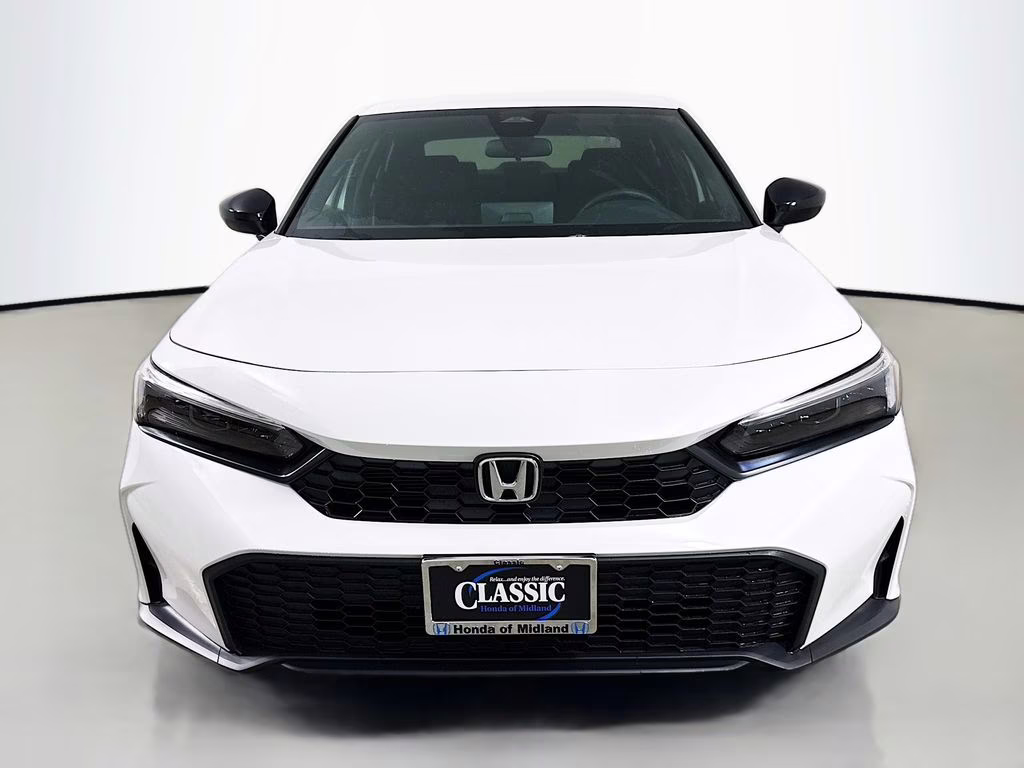 2026 Platinum White Pearl Honda Civic Sport FWD Sedan