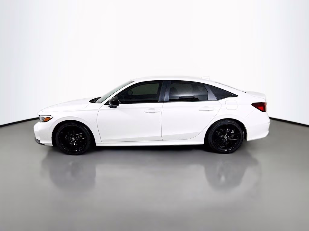 2026 Platinum White Pearl Honda Civic Sport FWD Sedan