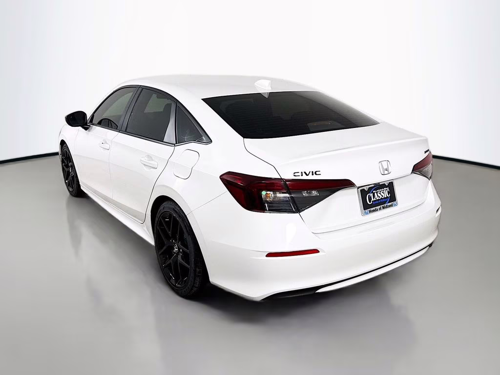 2026 Platinum White Pearl Honda Civic Sport FWD Sedan