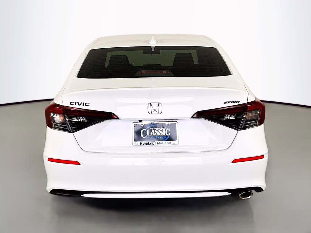 2026 Platinum White Pearl Honda Civic Sport FWD Sedan