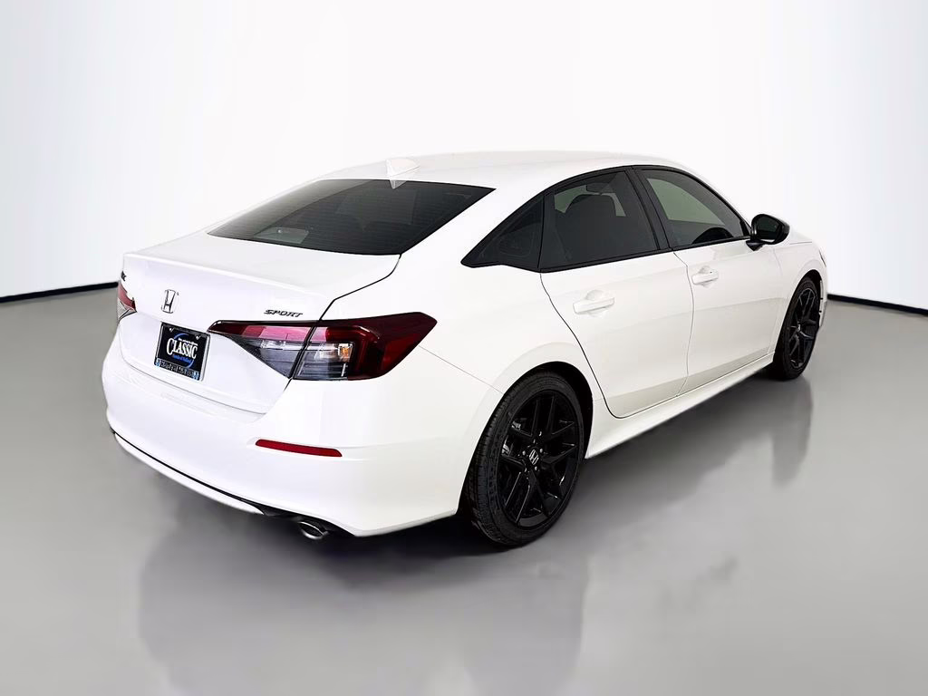 2026 Platinum White Pearl Honda Civic Sport FWD Sedan